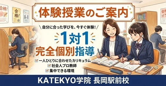 1対1完全個別指導を受けている高校生の様子