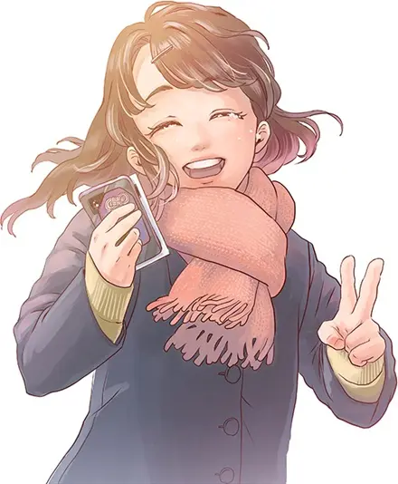 合格した女の子