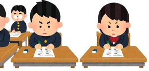 中学生テスト風景